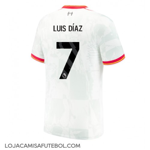 Camisa de Futebol Liverpool Luis Diaz #7 Equipamento Alternativo 2024-25 Manga Curta